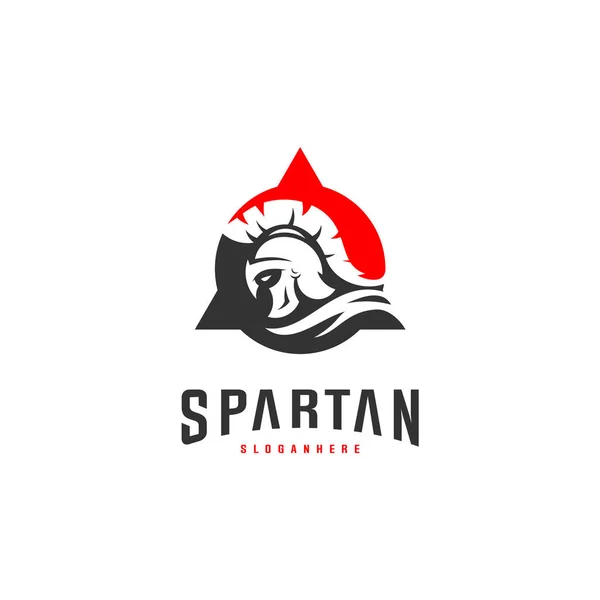 Illustration vectorielle de conception Spartan Logo. Modèle de logo de casque spartiate. Logo professionnel moderne pour une équipe sportive — Image vectorielle