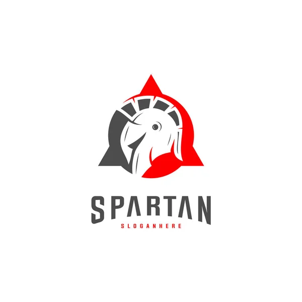 Illustration vectorielle de conception Spartan Logo. Modèle de logo de casque spartiate. Logo professionnel moderne pour une équipe sportive — Image vectorielle