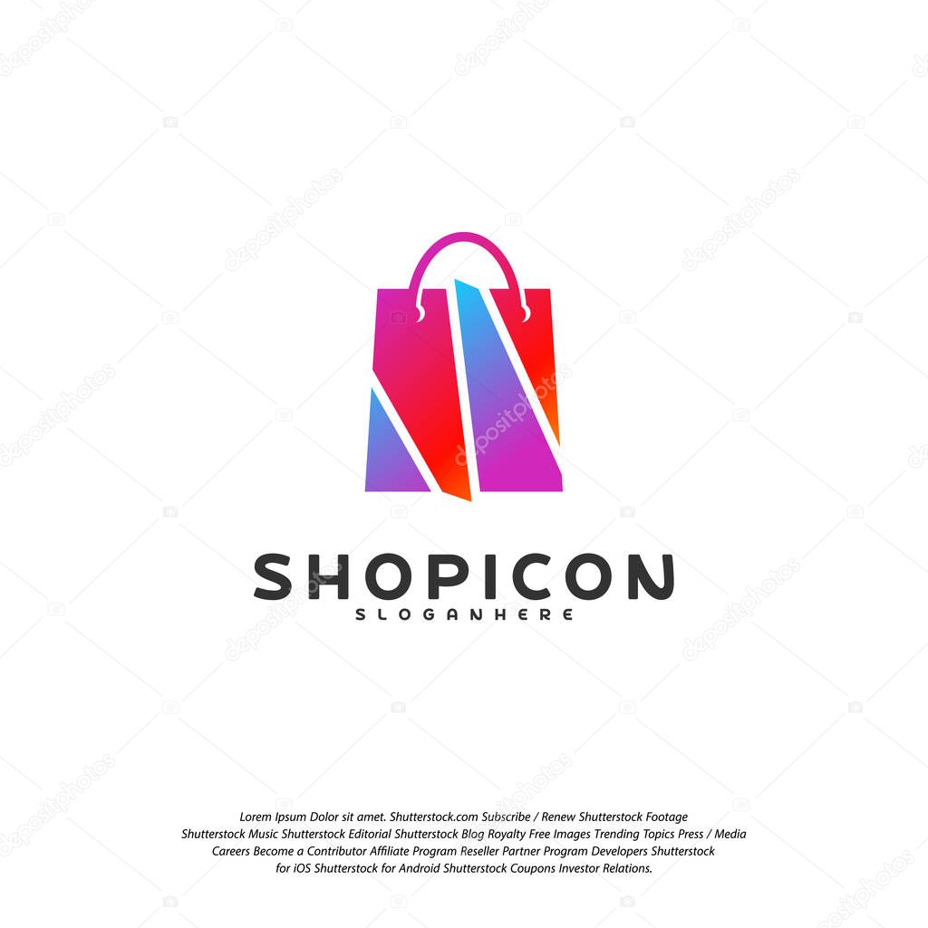 Color Shop Logo Template Design Vector