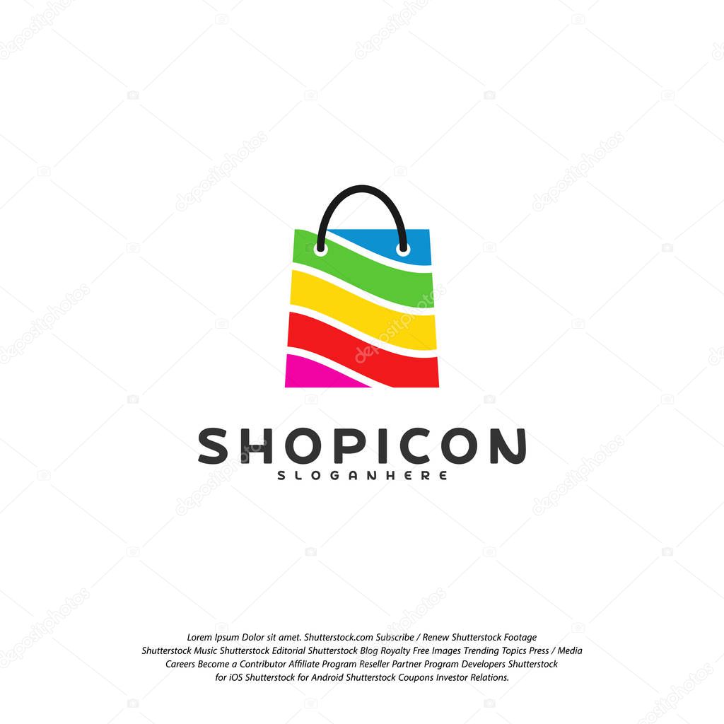 Color Shop Logo Template Design Vector