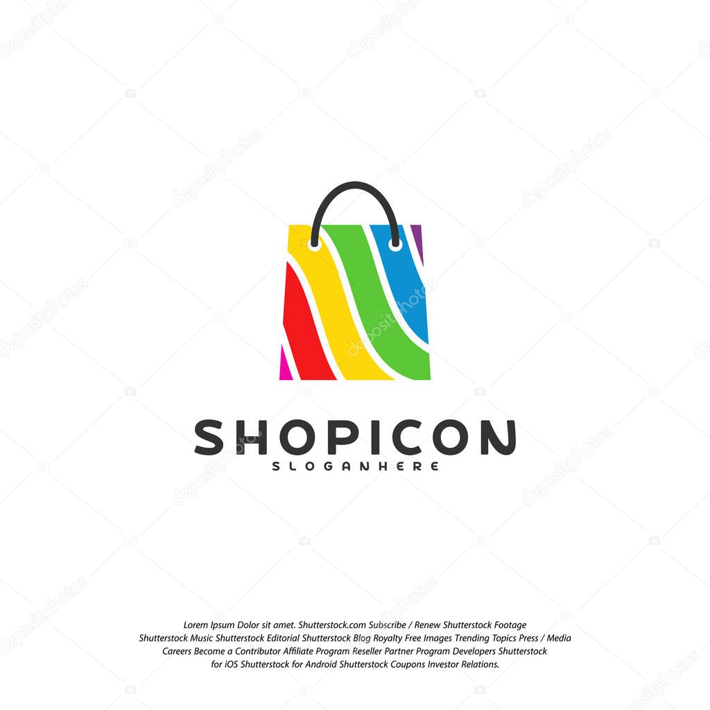 Color Shop Logo Template Design Vector