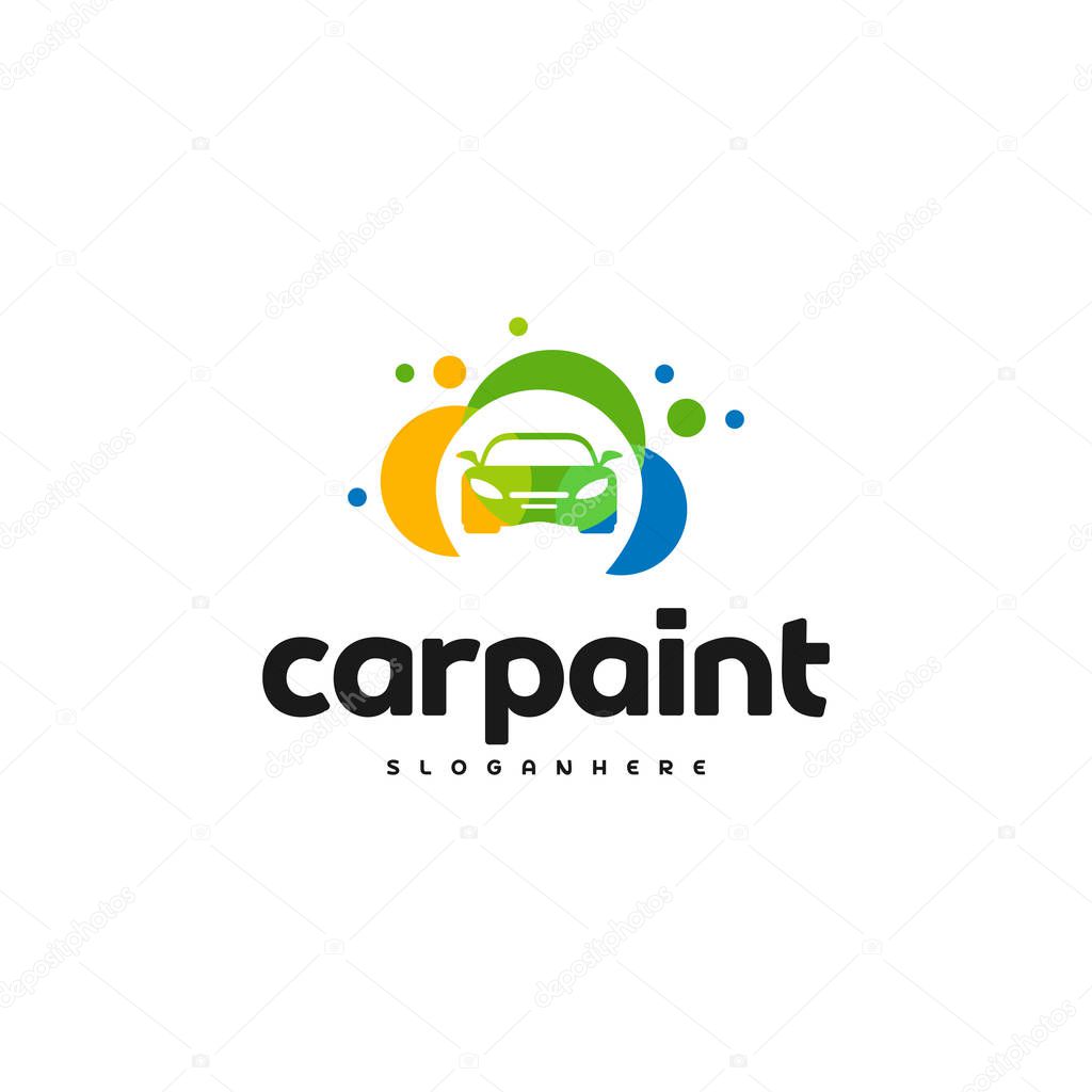 Car Paint Logo Template Design Vector. Car wash logo template