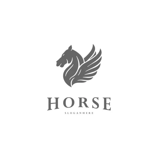Pegasus Vector Logo Template. Horse logo template — Stock Vector