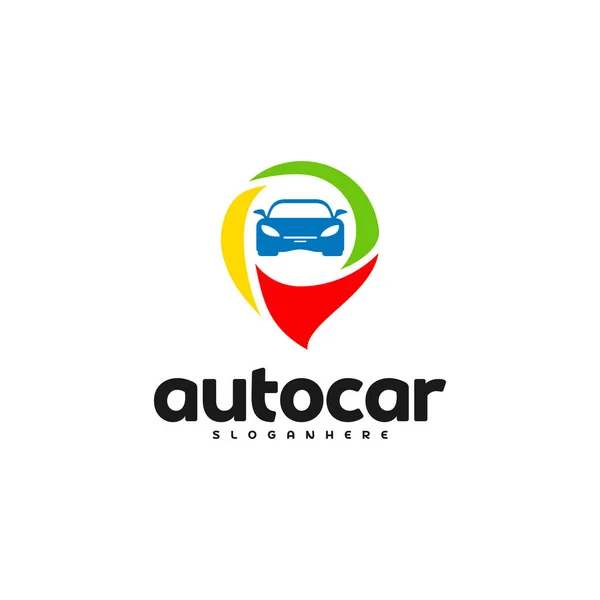 Desenhos de modelo de logotipo de ponto de carro. Auto carro logotipo ponto —  Vetores de Stock