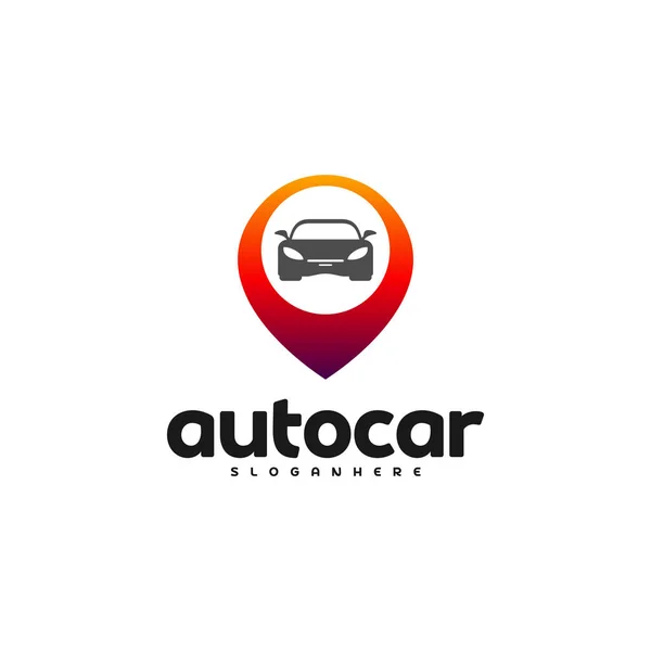 Desenhos de modelo de logotipo de ponto de carro. Auto carro logotipo ponto —  Vetores de Stock