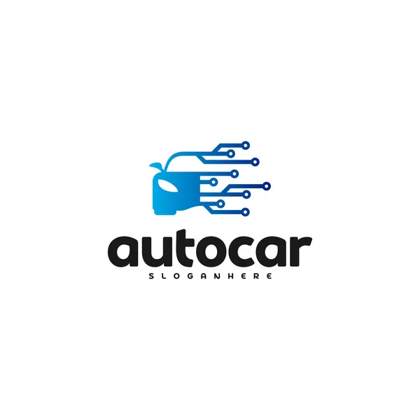 Araba Teknik Logo Şablon tasarım vektör. Oto araba logosu teknoloji
