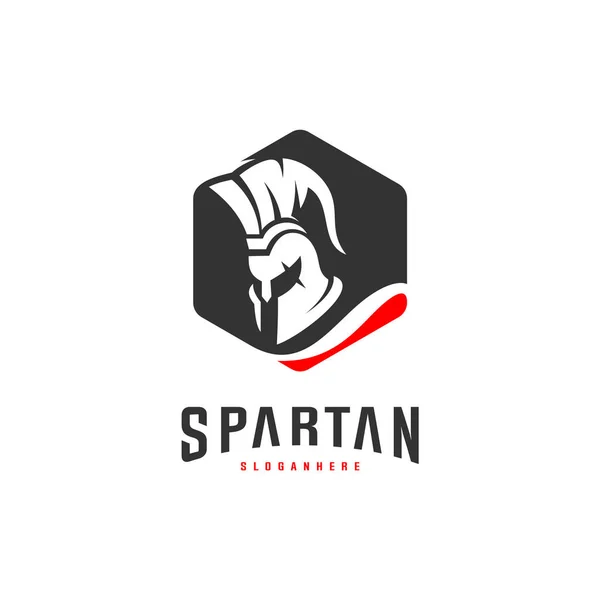 Spartan logo Projekt wektor ilustracji. Spartan kask logo szablon. Nowoczesny profesjonalny zestaw logo dla drużyny sportowej — Wektor stockowy