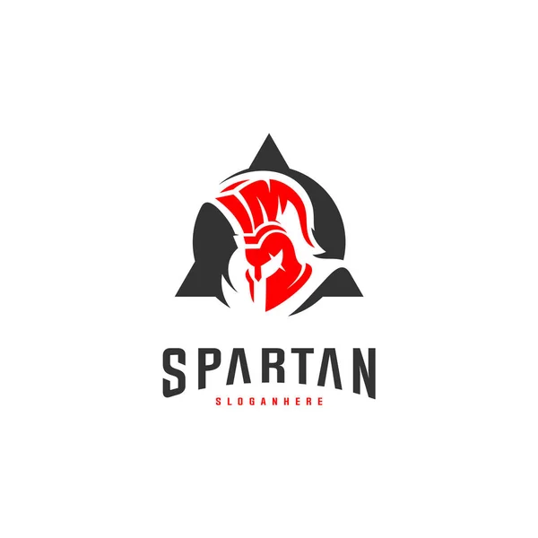 Ukázka konstrukčního vektoru Spartan logo. Předlohy logo Spartan helmu. Moderní profesionální logo nastavené pro sportovní tým — Stockový vektor