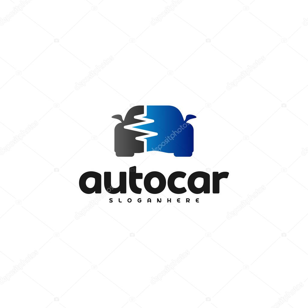 Car pulse logo template. Car Repair Logo Design Template. Auto car logo repair