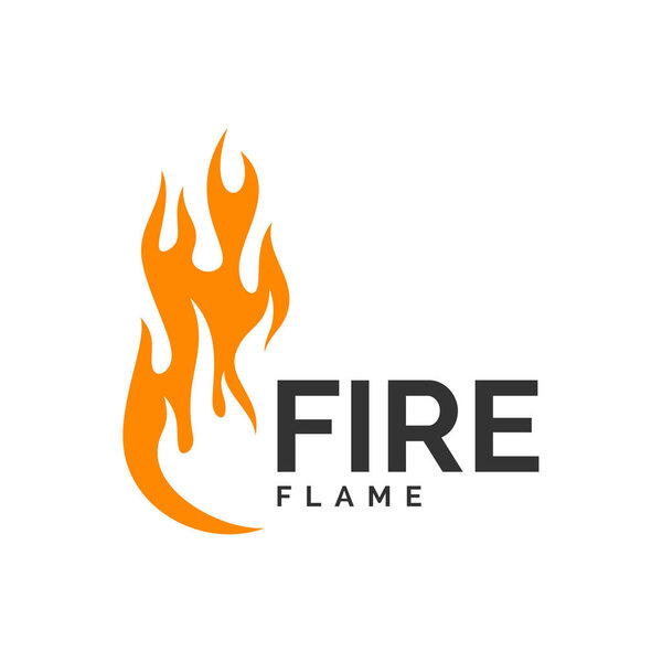 Fire flame logo design vector. Hot logo template