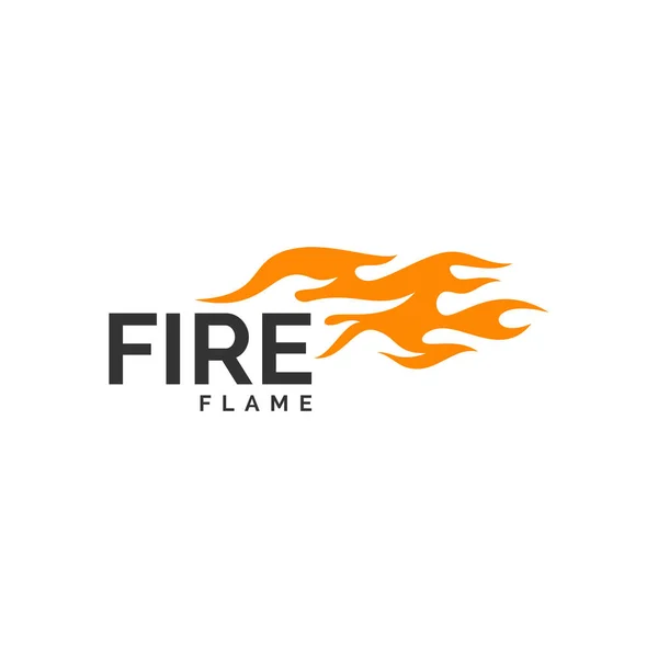 Fuego llama logotipo diseño vector. Plantilla de logotipo caliente — Archivo Imágenes Vectoriales