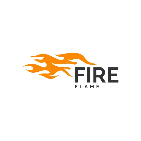 Fuego llama logotipo diseño vector. Plantilla de logotipo caliente — Archivo Imágenes Vectoriales