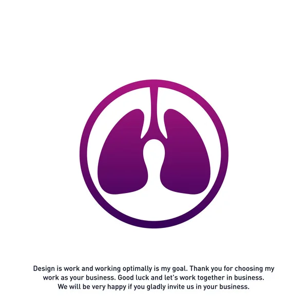 Lungs Care Logo Template Design Vector, Lungs health Design Concept,Creative, Icon - Vector — Stock Vector