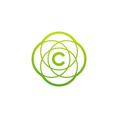 Mektup C logo simgesi tasarım şablon öğeleri, İlk C logo tasarım konsepti - Vektör