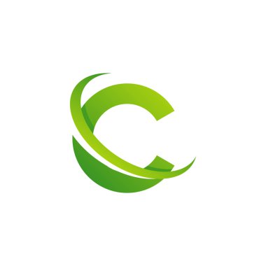 Mektup C logo simgesi tasarım şablon öğeleri, İlk C logo tasarım konsepti - Vektör