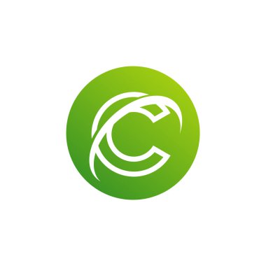 Mektup C logo simgesi tasarım şablon öğeleri, İlk C logo tasarım konsepti - Vektör