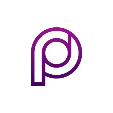 Letter P logo simgesi tasarım şablon öğeleri, İlk P logo kavramı - Vektör