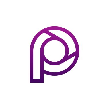 Letter P logo simgesi tasarım şablon öğeleri, İlk P logo kavramı - Vektör
