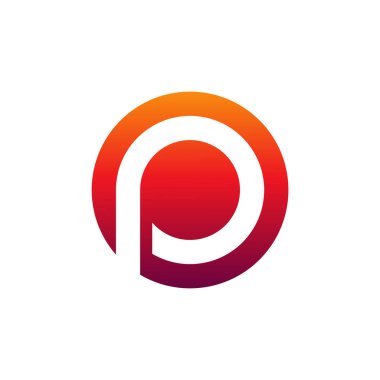 Letter P logo simgesi tasarım şablon öğeleri, İlk P logo kavramı - Vektör