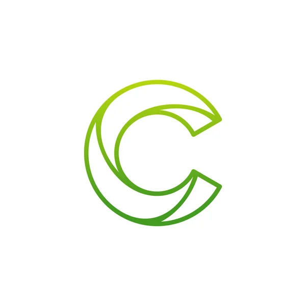 Letra C logo icon design template elements, Initial C logo design concept - Vector — Vetor de Stock