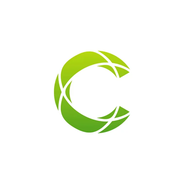 Elementos de plantilla de diseño de icono de logotipo de letra C, concepto inicial de diseño de logotipo C - Vector — Vector de stock