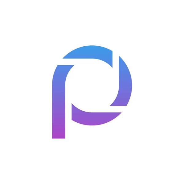 Logo huruf Unsur desain ikon P, konsep logo P - Vektor - Stok Vektor