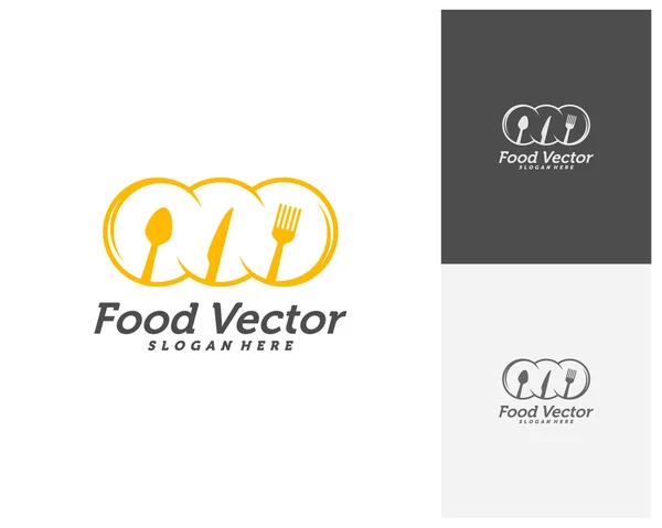Vector Diseño Logotipo Creative Food Restaurante Patio Comidas Plantilla Logotipo — Vector de stock