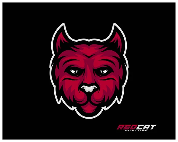 Cat Esport Gaming Mascot Logo Template Vector Modern Head Cat — Stock Vector