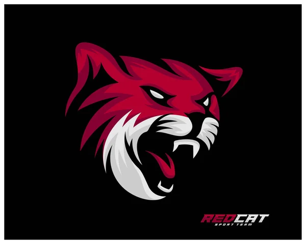 Cat Esport Gaming Mascot Logo Template Vector Modern Head Cat — Stock Vector