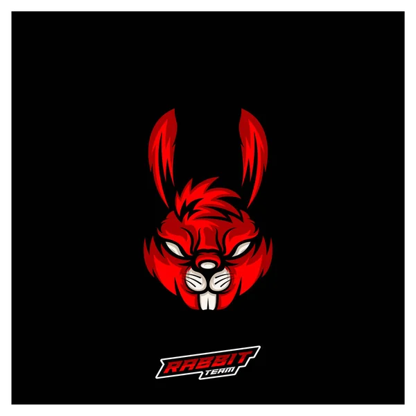 Rabbit Esport Gaming Mascot Logo Template Vector Modern Head Rabbit — Stock Vector