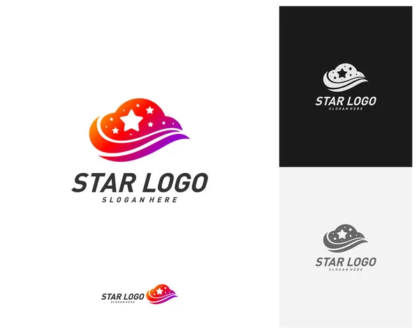 Creative Star Vetor Design Logotipo Modelo Simples Logotipo Estrela Símbolo — Vetor de Stock