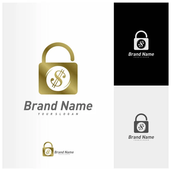 Шаблон Вектора Логотипа Денежного Замка Лоцман Деньгами Концепция Дизайна Логотипа — стоковый вектор