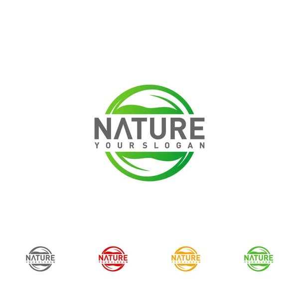 Blatt Logo Design Vektorschablone Natur Logo Design Konzept Illustration Symbolsymbol — Stockvektor