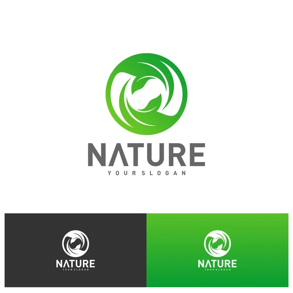 Blatt Logo Design Vektorschablone Natur Logo Design Konzept Illustration Symbolsymbol — Stockvektor