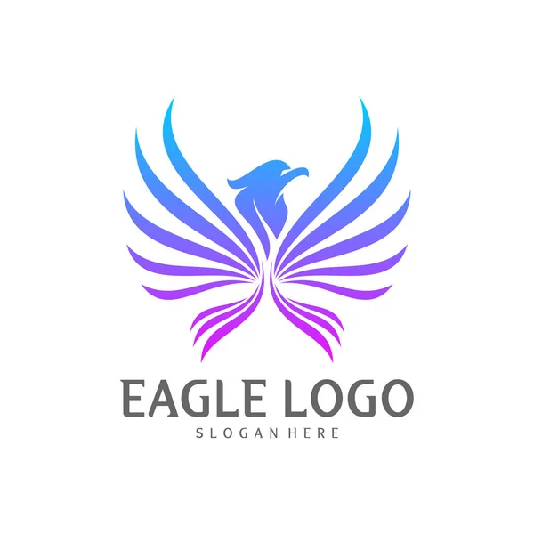 Adler Logo Design Vektor Phoenix Logo Konzept Simple Eagle Logo — Stockvektor