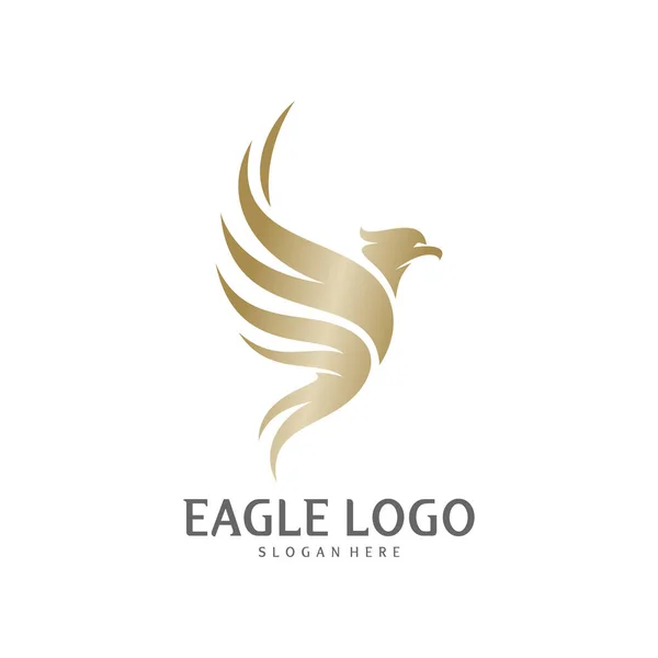 Vetor Projeto Logotipo Águia Conceito Logotipo Phoenix Modelo Simples Logotipo — Vetor de Stock