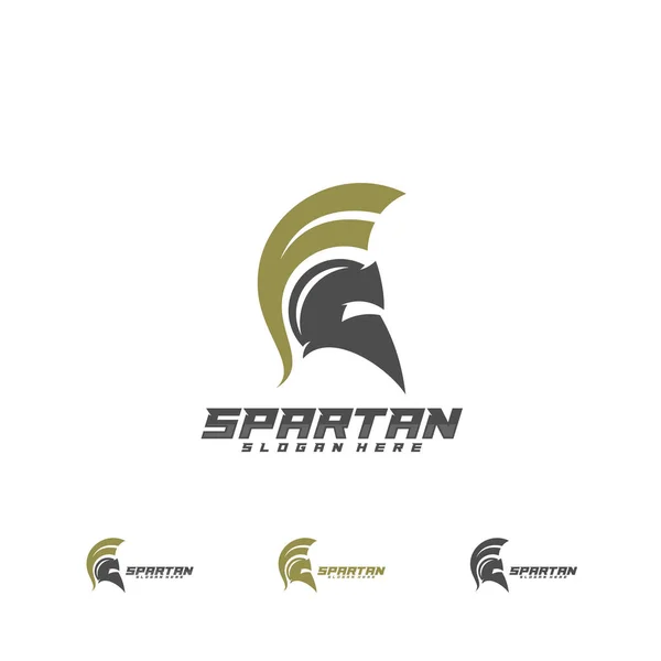 Spartan Logo Design Vector Sparta Logo Design Template Spartan Helmet — Stockový vektor