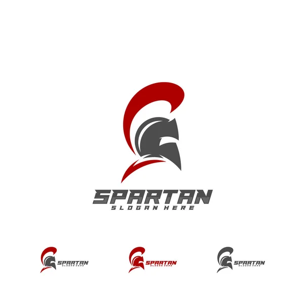 Vecteur Conception Logo Spartan Modèle Conception Logo Sparta Logo Casque — Image vectorielle