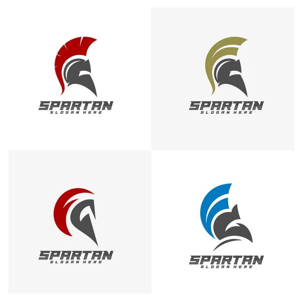 Ensemble Vecteur Conception Logo Spartan Modèle Conception Logo Sparta Logo — Image vectorielle