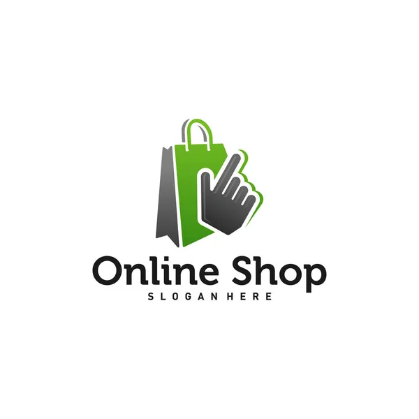 Online Shop Logo Ontwerpen Concept Vector Shop Logo Design Template — Stockvector