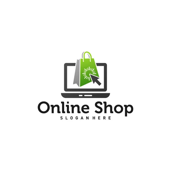 Online Shop Logodesigns Concept Vector Shop Logo Design Vorlage Illustration — Stockvektor