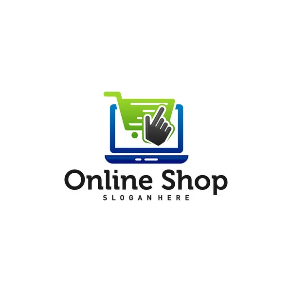 Online Shop Logodesigns Concept Vector Shop Logo Design Vorlage Illustration — Stockvektor