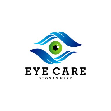 Creative Care Eye Concept Logo Design Şablon, Eye Care logo tasarım Vektörü, Simge Simgesi