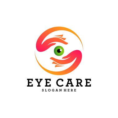 Creative Care Eye Concept Logo Design Şablon, Eye Care logo tasarım Vektörü, Simge Simgesi