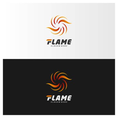 Ateş Alevi Logosu tasarım şablonu. Kırmızı damla Logotype konsept simgesi.