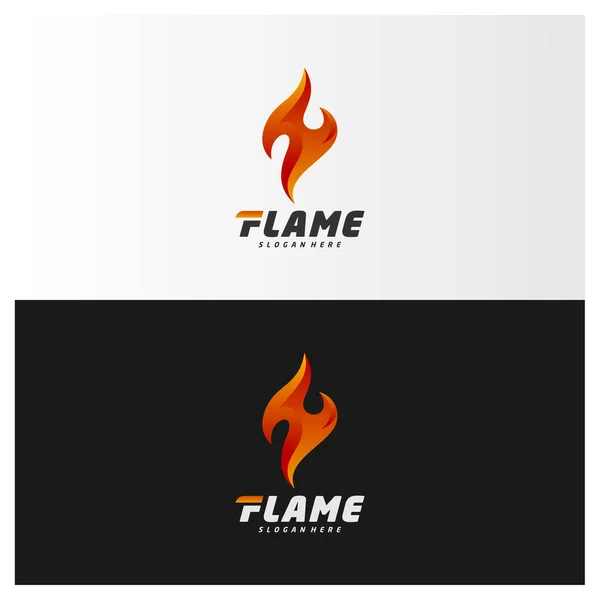 Fire Flame Λογότυπο Σχεδιασμό Διάνυσμα Πρότυπο Κόκκινη Πτώση Εικονίδιο Έννοιας — Διανυσματικό Αρχείο