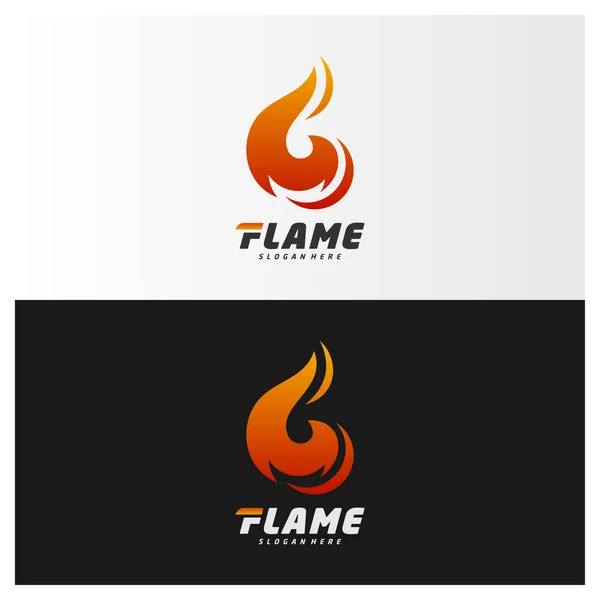 Fire Flame Λογότυπο Σχεδιασμό Διάνυσμα Πρότυπο Κόκκινη Πτώση Εικονίδιο Έννοιας — Διανυσματικό Αρχείο