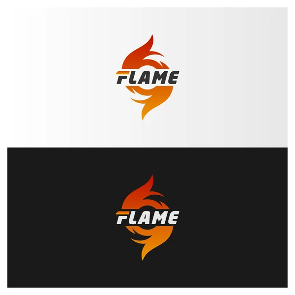 Fire Flame Logo Diseño Plantilla Vectorial Gota Roja Icono Concepto — Archivo Imágenes Vectoriales