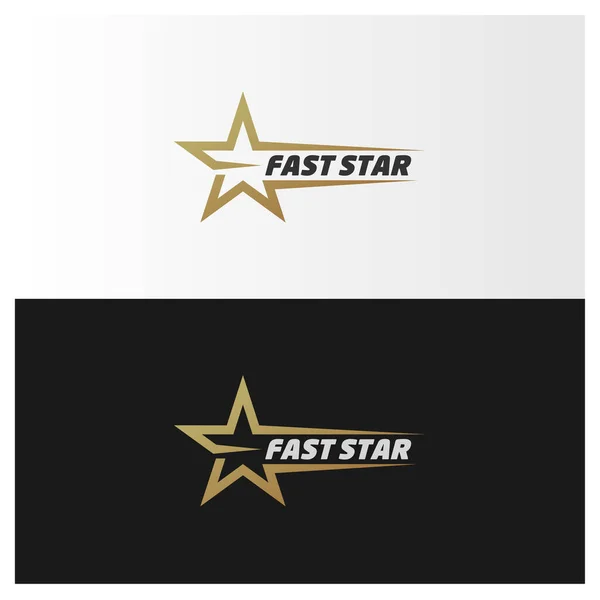 Gold Star Logo Design Template Elegant Star Logo Design Vector — Stock Vector