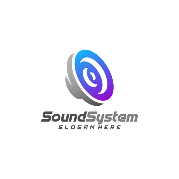 Diseño Logo Del Sistema Sonido Vector Plantilla Logo Sonido Concepto — Vector de stock